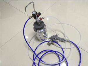 便携式2升水包水多彩，乳胶漆压力桶喷枪